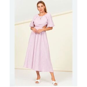 Lavender Dress Large NWT HyFve Boutique Cottage Core Preppy‎